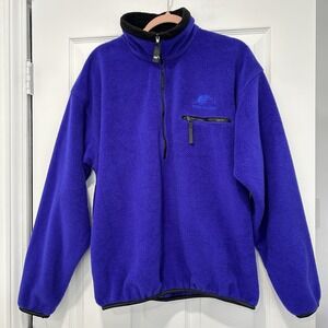 Helly Hansen Size Medium Fleece 1/2 Zip Jacket Pullover bluish purple EUC